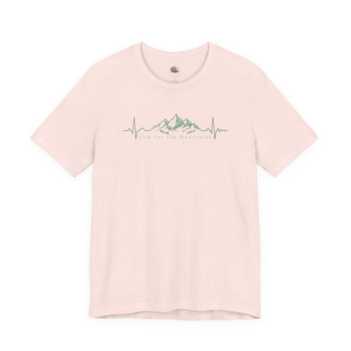 Mountain Heartbeat T‑Shirt — Heartbeat EKG Mountains Graphic Tee