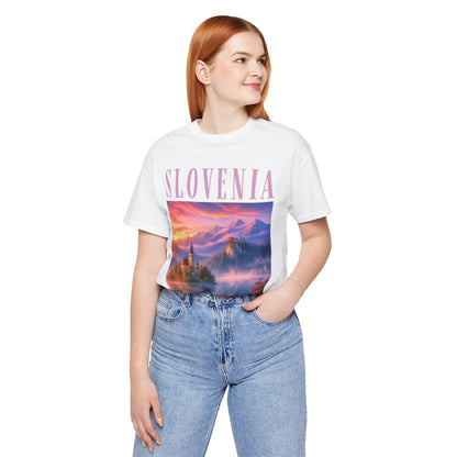 Slovenia Scenic Tee — Vintage Mountain Lake Travel Shirt