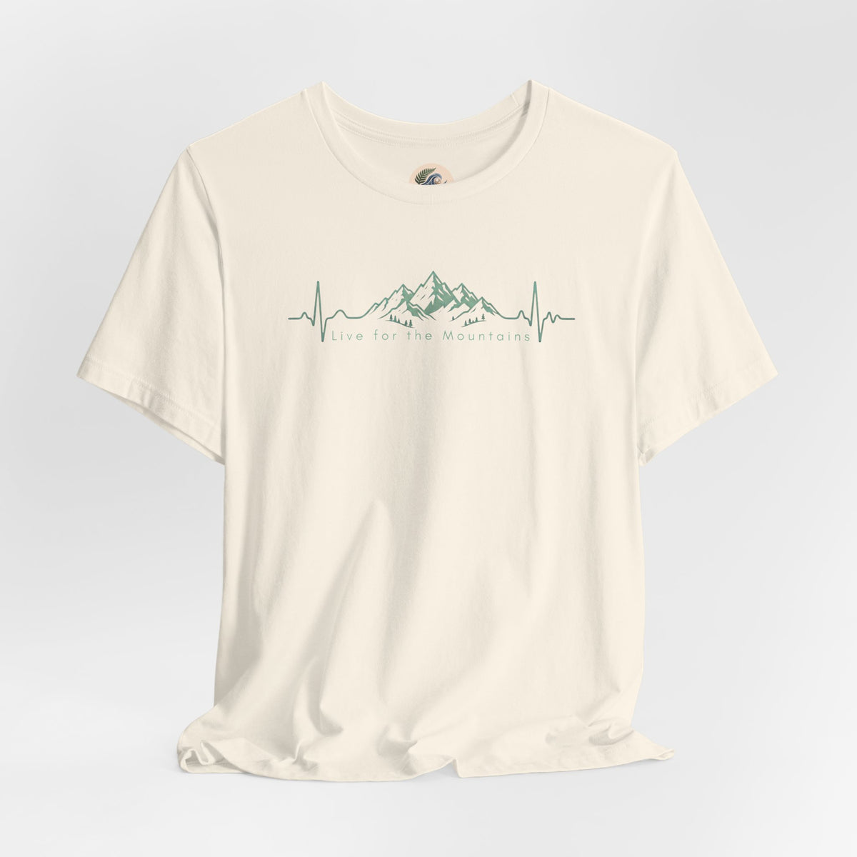 Mountain Heartbeat T‑Shirt — Heartbeat EKG Mountains Graphic Tee