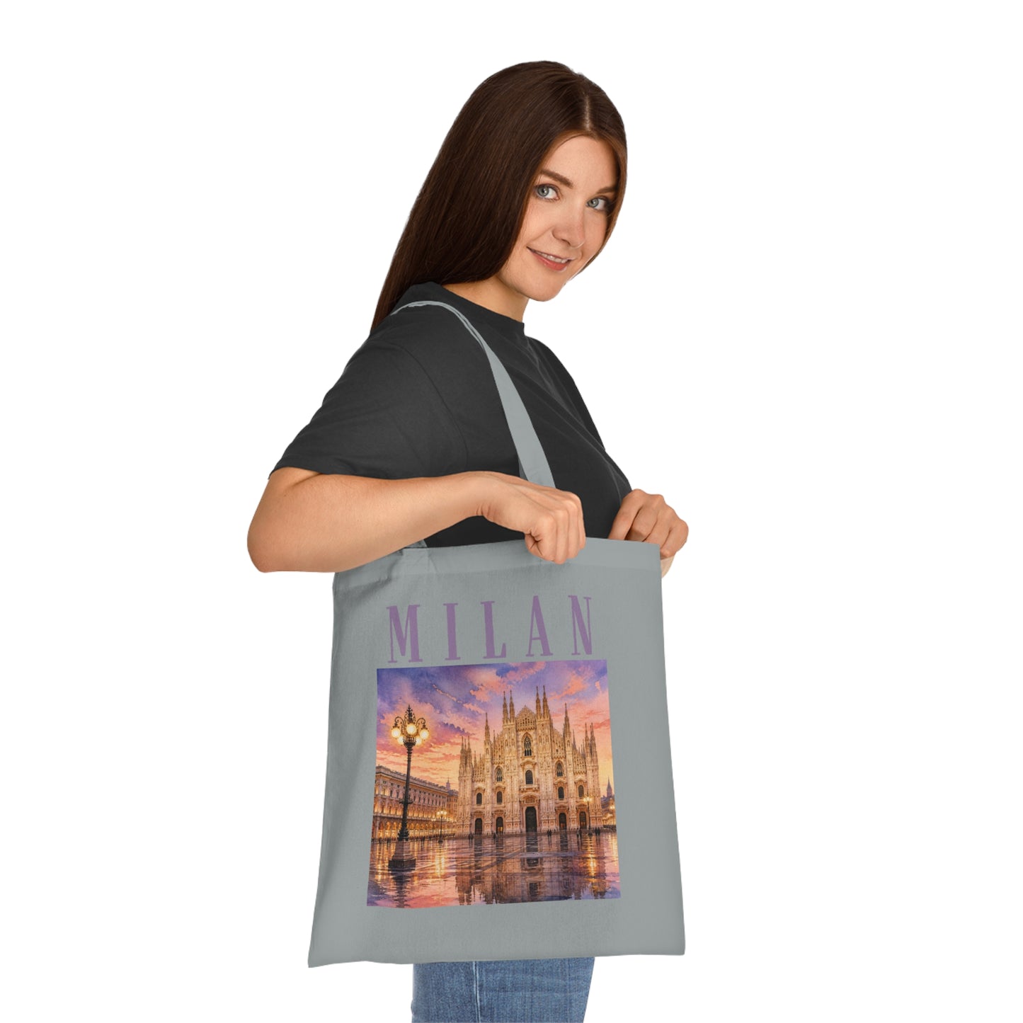 Milan Cathedral Tote Bag – Scenic Duomo Travel Cotton Tote