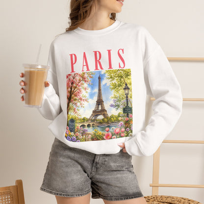 Paris Floral Eiffel Sweatshirt