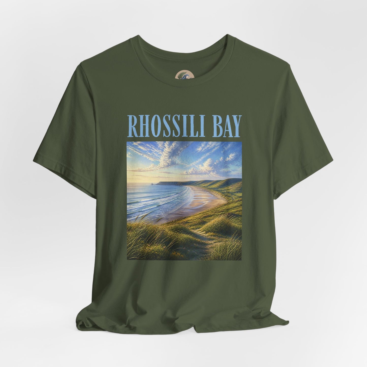 Rhossili Bay Scenic Tee — Coastal Landscape Graphic T-Shirt