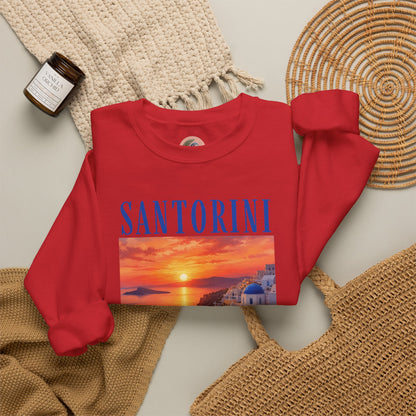 Santorini Sunset Sweatshirt — Greek Island Travel Crewneck