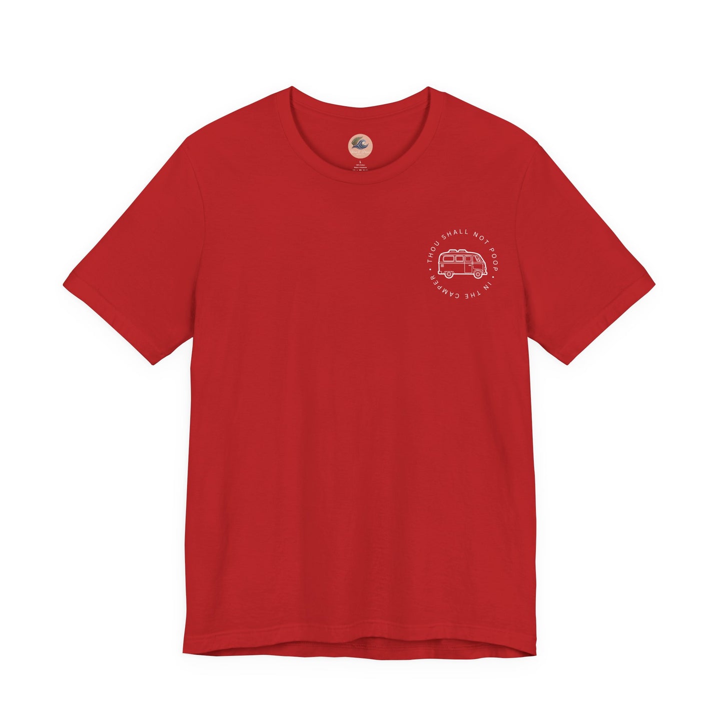 Vintage Camper Poop Graphic Tee — 'Adventure Awaits' Pocket T-Shirt