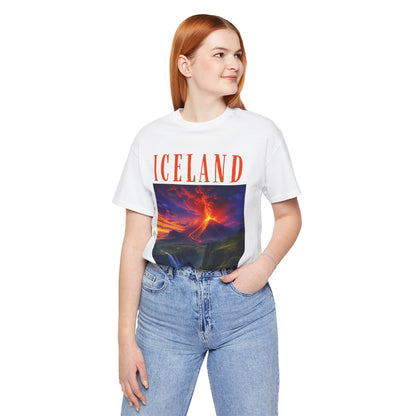 Iceland Volcano Landscape Tee – Scenic Travel Souvenir T-Shirt