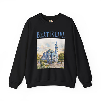 Bratislava Scenic Crewneck Sweatshirt – Vintage Cityscape Graphic