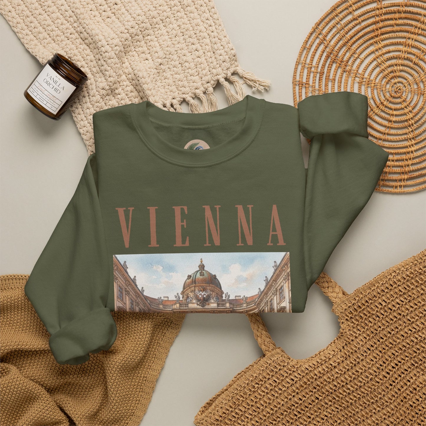 Vienna Palace Crewneck Sweatshirt — Vintage Vienna Travel Sweatshirt