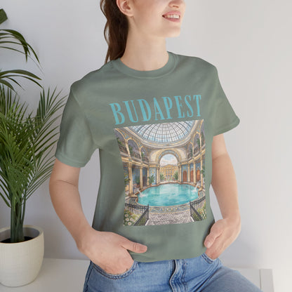 Budapest Thermal Baths Graphic Tee — Vintage Spa Travel T-Shirt