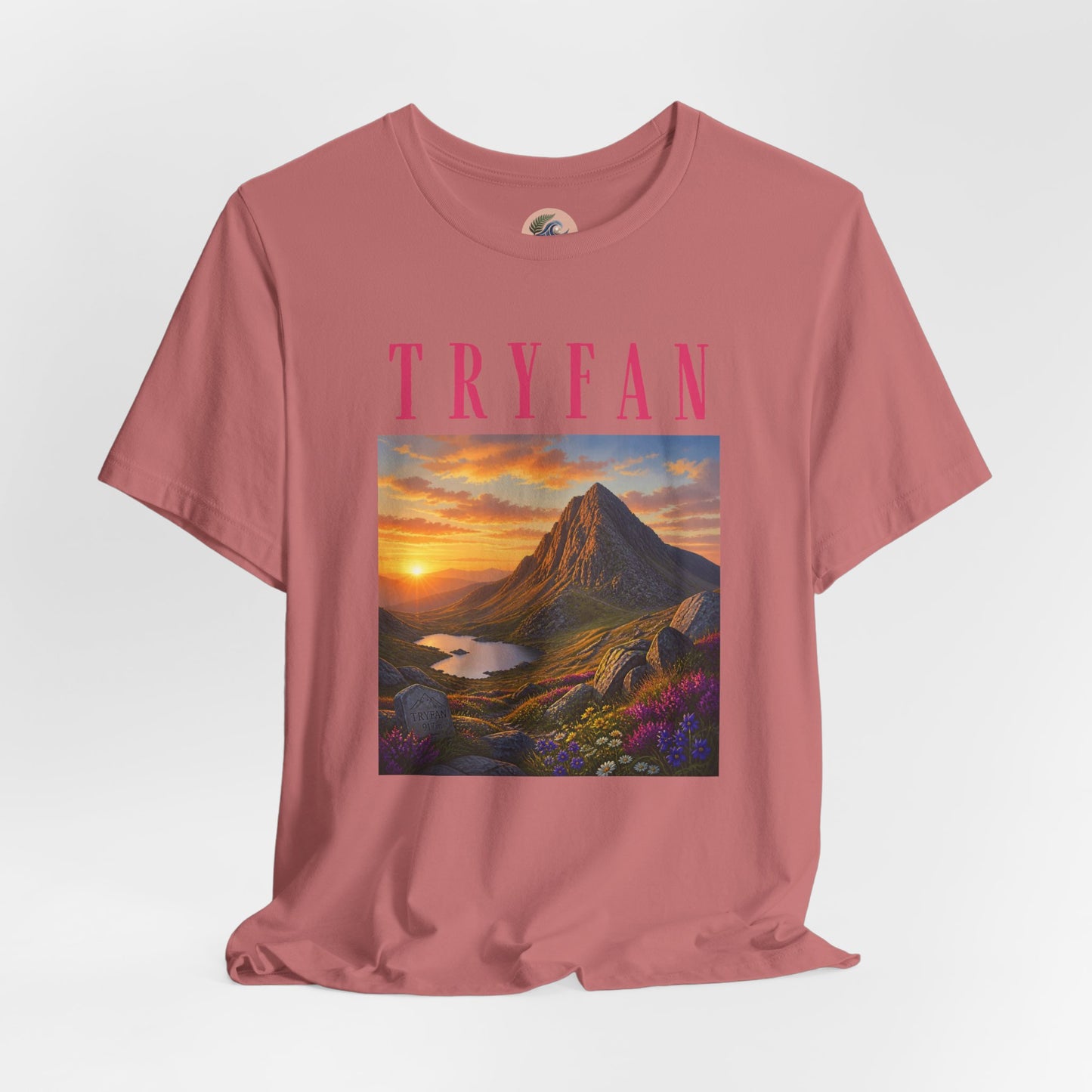 Tryfan Mountain Tee — Scenic Sunset Landscape T‑Shirt