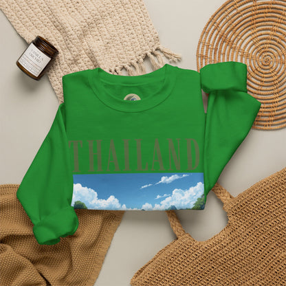 Thailand Scenic Crewneck Sweatshirt — Tropical Island Graphic Pullover