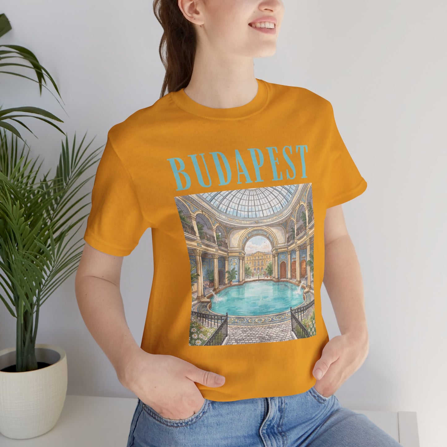 Budapest Thermal Baths Graphic Tee — Vintage Spa Travel T-Shirt