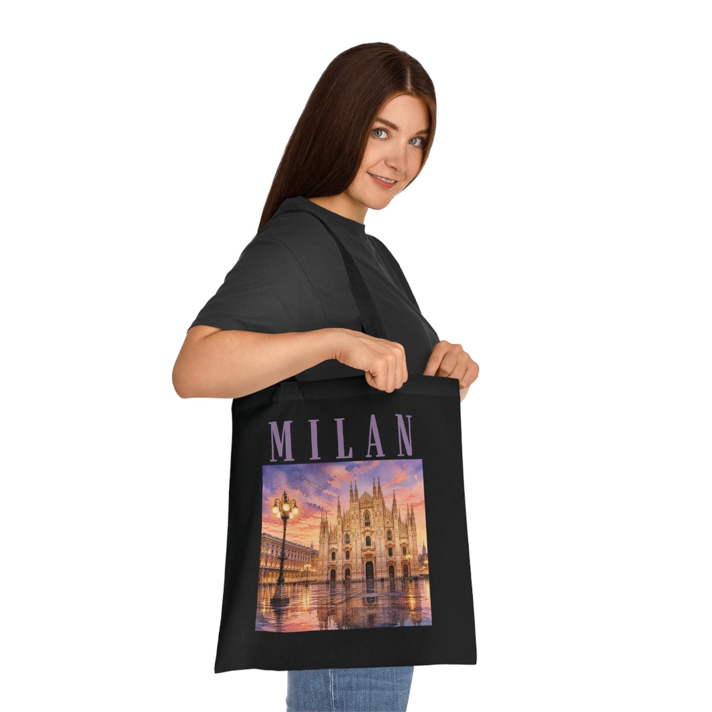 Milan Cathedral Tote Bag – Scenic Duomo Travel Cotton Tote