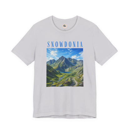 Glyderau Landscape T‑Shirt – Scenic 'SNOWDONIA' Mountain Graphic Tee