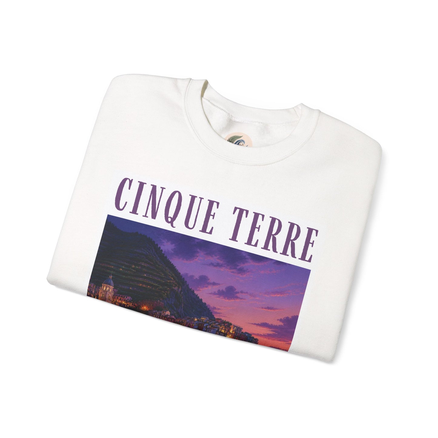 Cinque Terre Sunset Crewneck Sweatshirt – Italian Riviera Travel Graphic