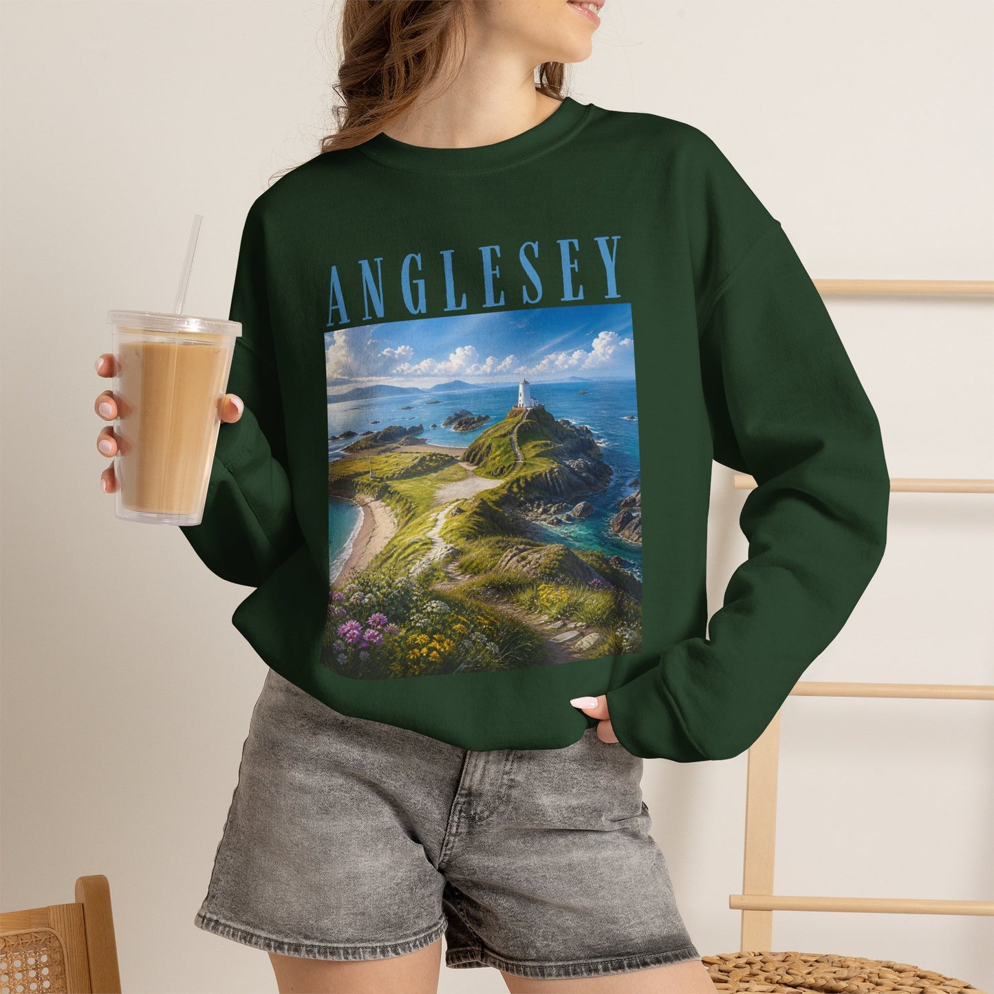 Anglesey Scenic Sweatshirt — Coastal Landscape Crewneck