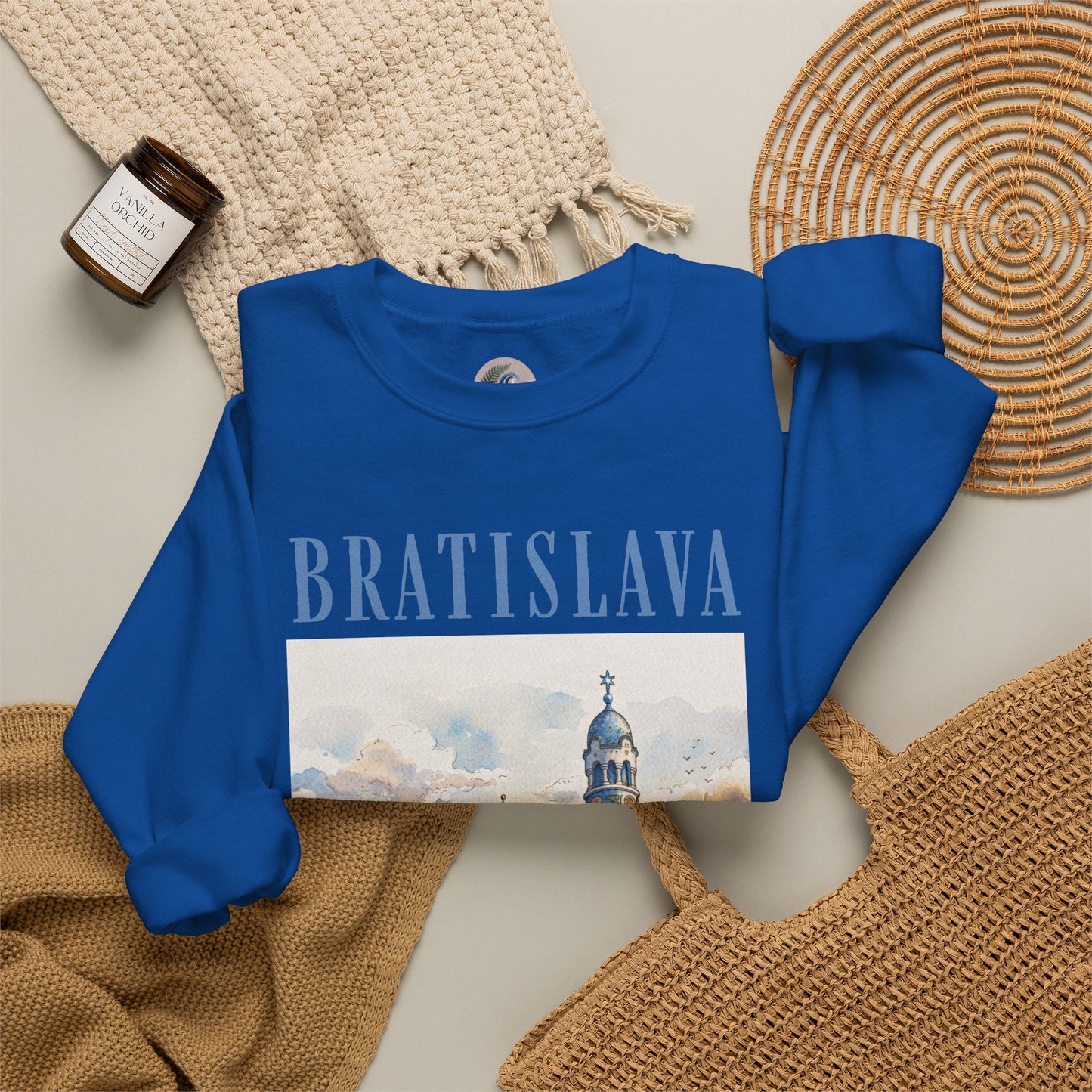 Bratislava Scenic Crewneck Sweatshirt – Vintage Cityscape Graphic