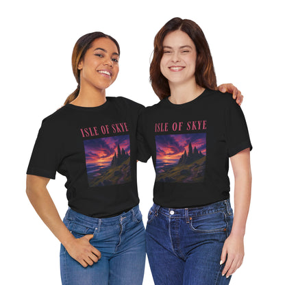 Isle of Skye Scenic Tee — Sunset Landscape Graphic T-Shirt
