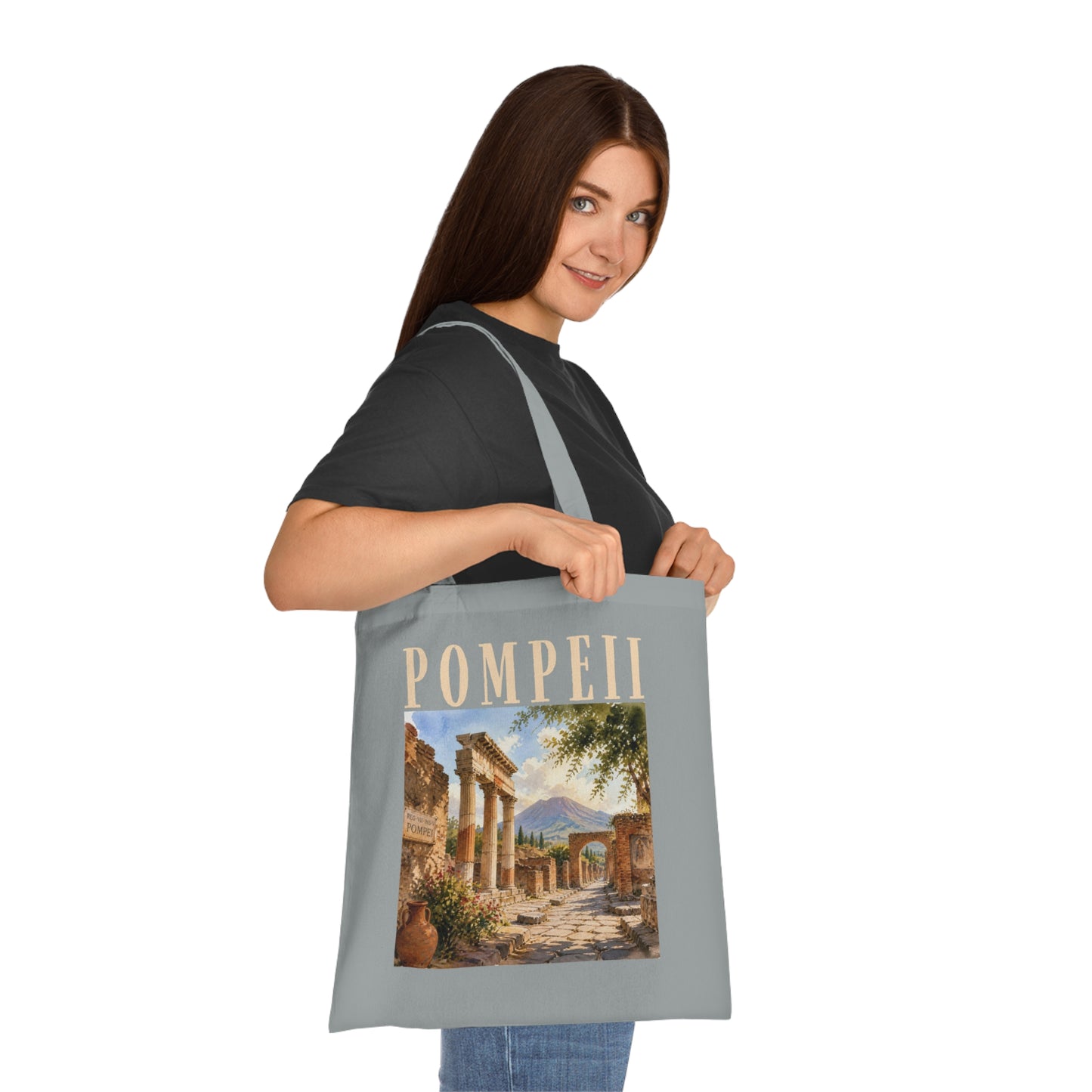Pompeii Vintage Ruins Cotton Tote