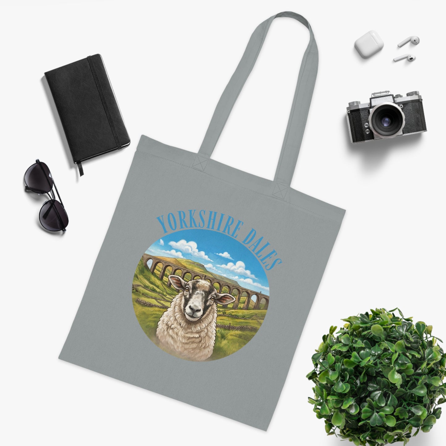 Yorkshire Dales Tote Bag – Scenic Sheep Cotton Tote for Country Lovers