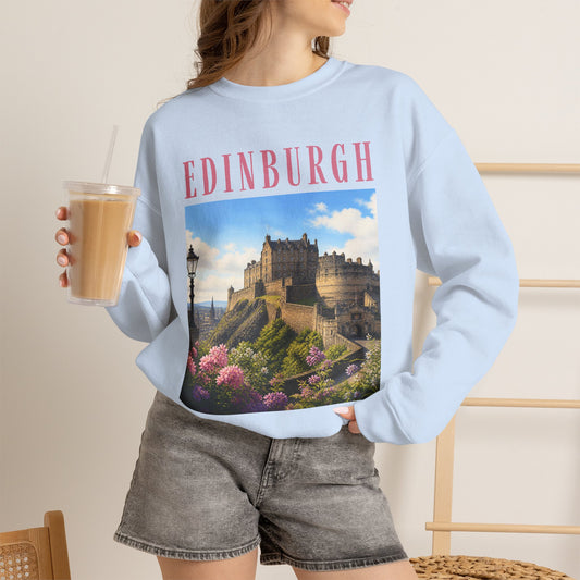 Edinburgh Castle Crewneck Sweatshirt — Scenic Scotland Travel Sweater