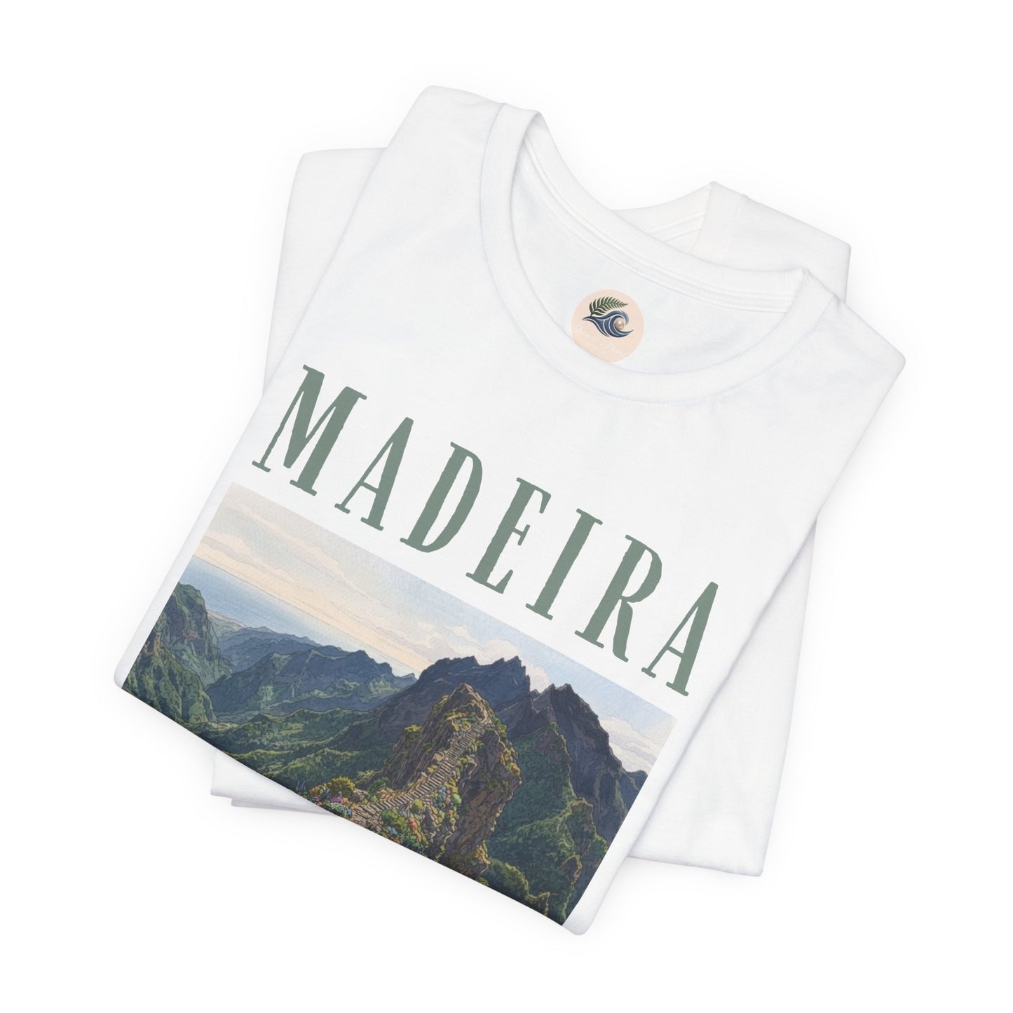 Madeira Stairway to Heaven Scenic Tee - Mountain Landscape Travel T-Shirt