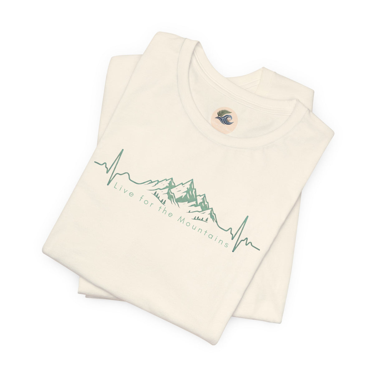Mountain Heartbeat T‑Shirt — Heartbeat EKG Mountains Graphic Tee