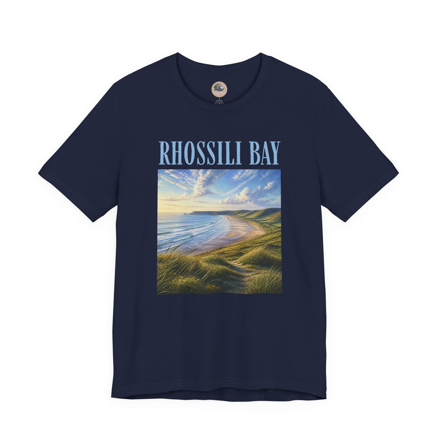 Rhossili Bay Scenic Tee — Coastal Landscape Graphic T-Shirt