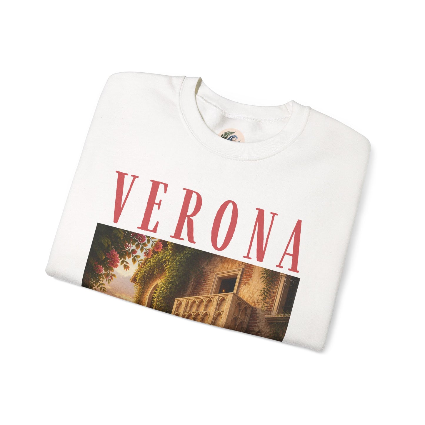 Verona Scenic Sweatshirt — Vintage Italian Balcony Graphic Crewneck