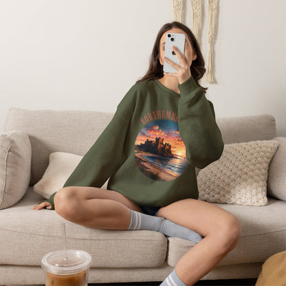 Northumberland Castle Sweatshirt — Scenic Sunset Crewneck
