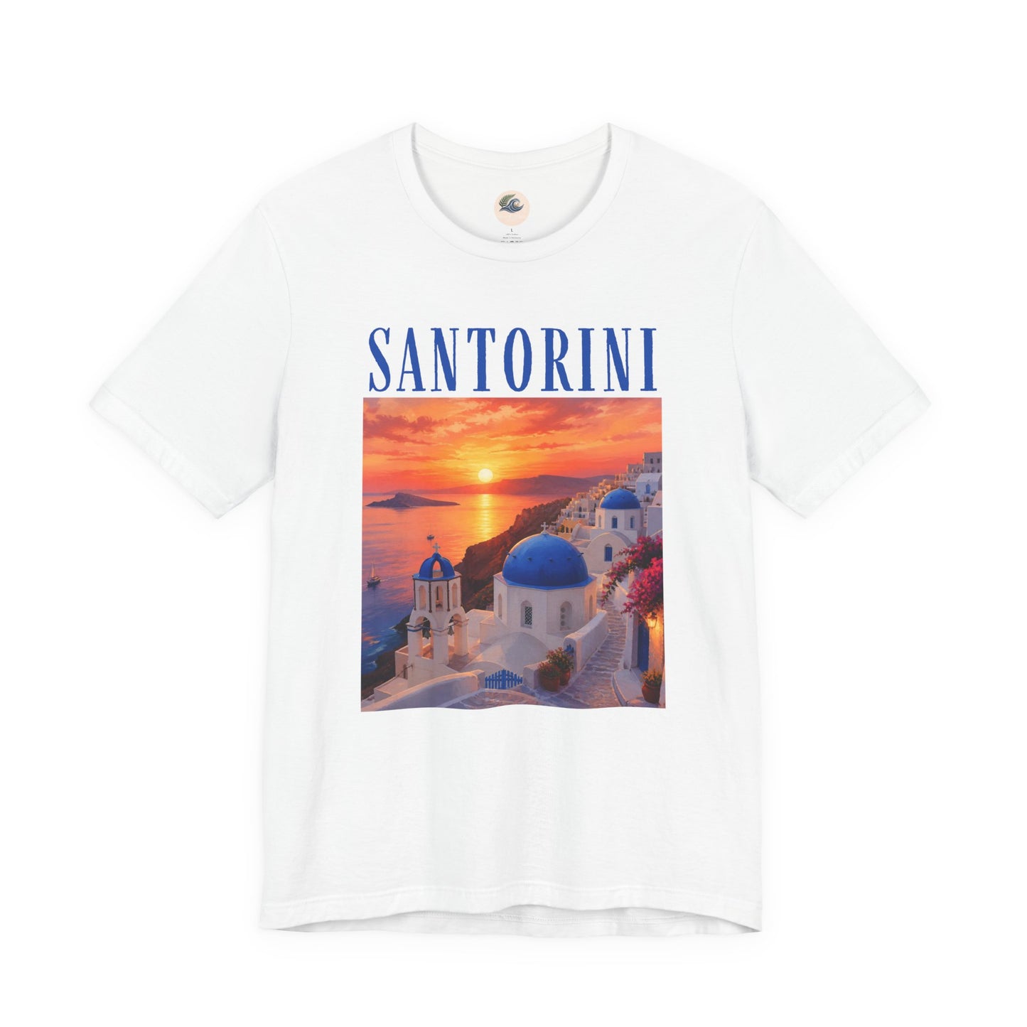 Santorini Sunset Tee — Greek Island Travel T‑Shirt