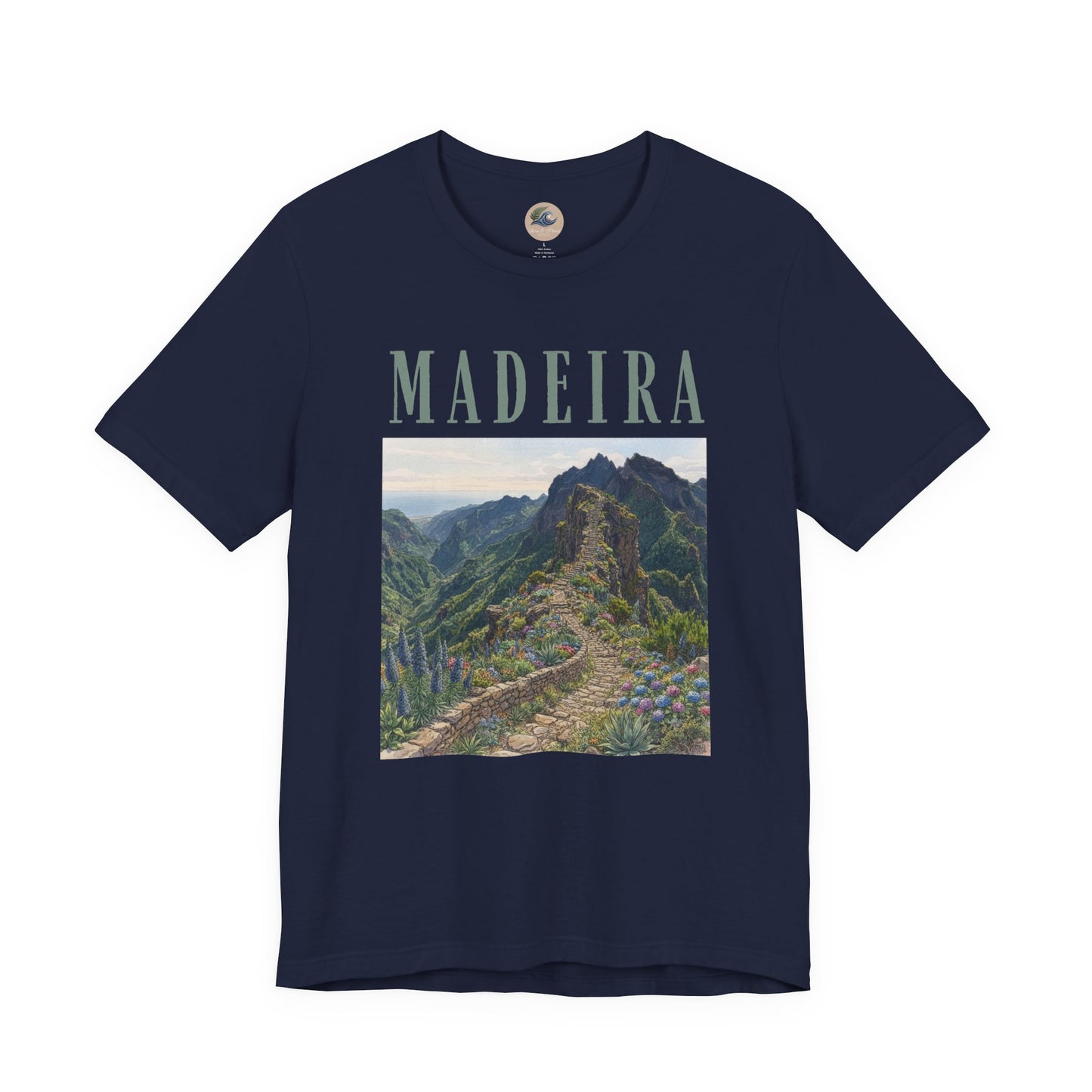 Madeira Stairway to Heaven Scenic Tee - Mountain Landscape Travel T-Shirt
