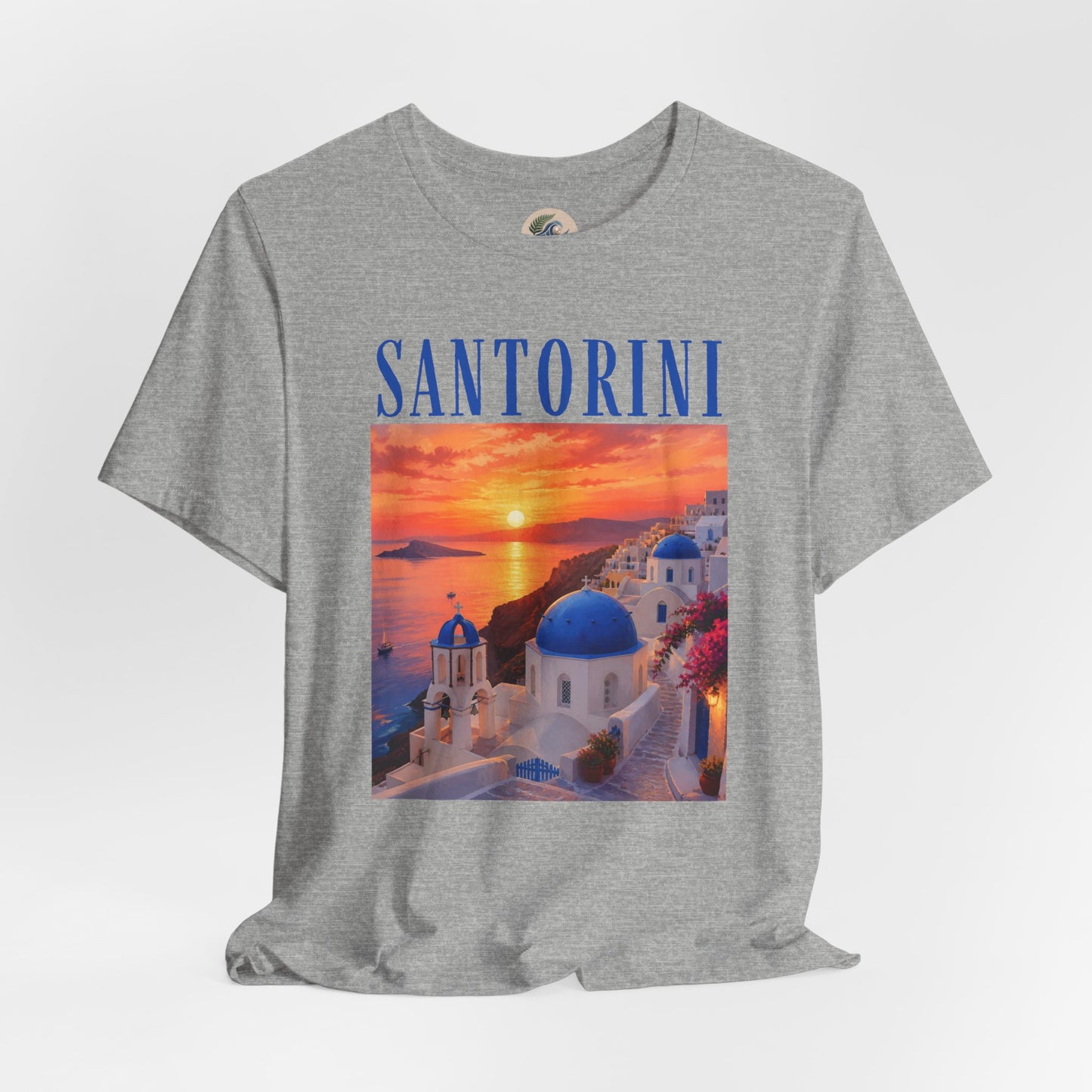 Santorini Sunset Tee — Greek Island Travel T‑Shirt