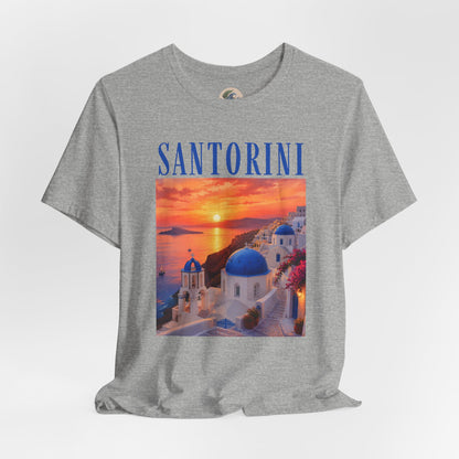 Santorini Sunset Tee — Greek Island Travel T‑Shirt