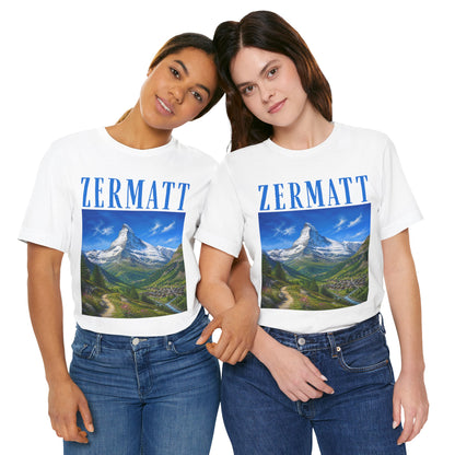 Zermatt Mountain Tee — Scenic Matterhorn Travel T‑Shirt