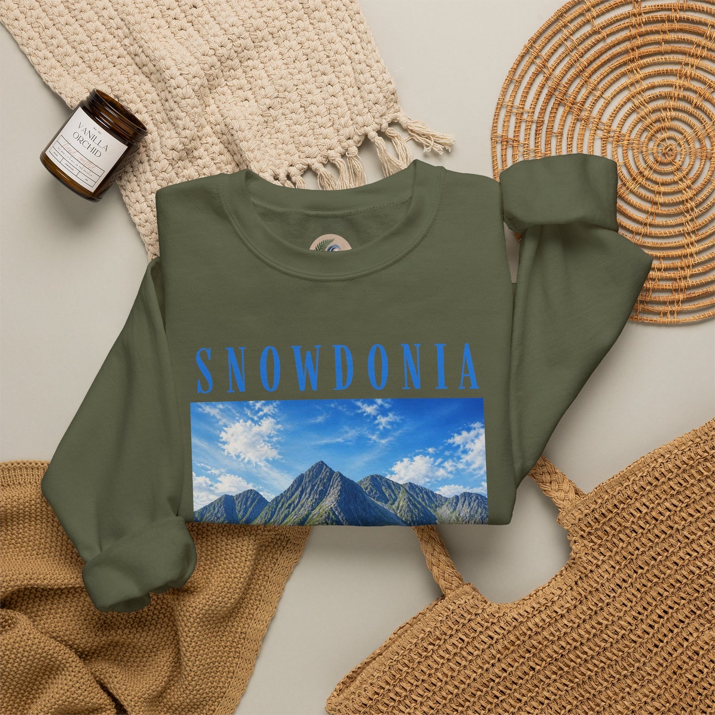 Glyderau Landscape - Snowdonia Mountain Crewneck Sweatshirt