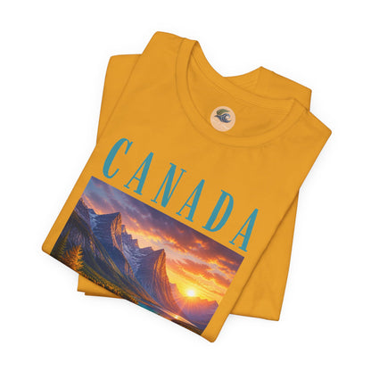 Canada Banff Scenic Mountain Tee — Sunrise Lake Landscape T‑Shirt