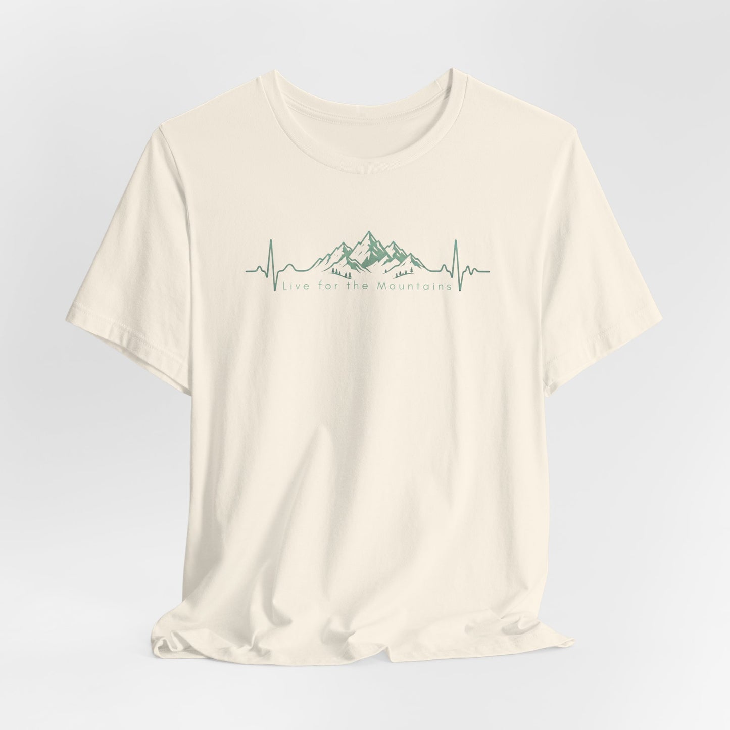 Mountain Heartbeat T‑Shirt — Heartbeat EKG Mountains Graphic Tee