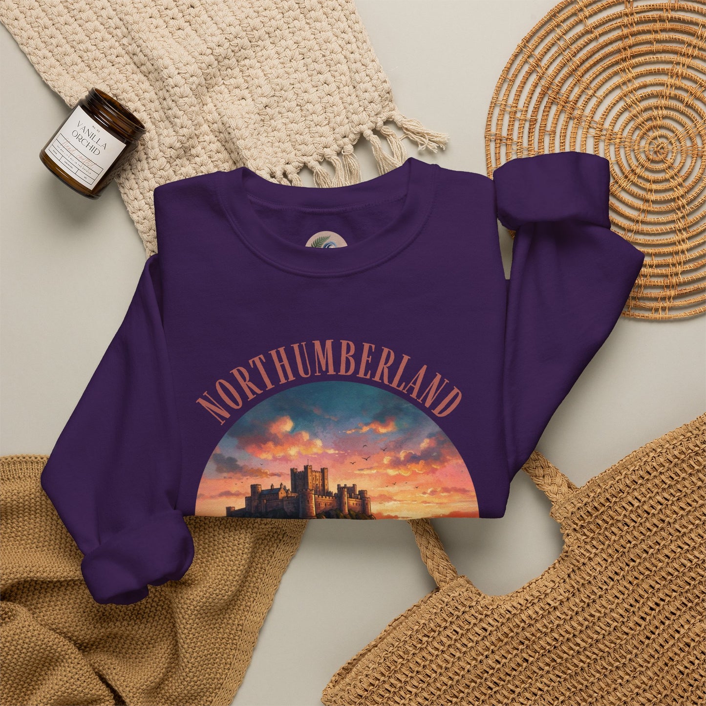 Northumberland Castle Sweatshirt — Scenic Sunset Crewneck