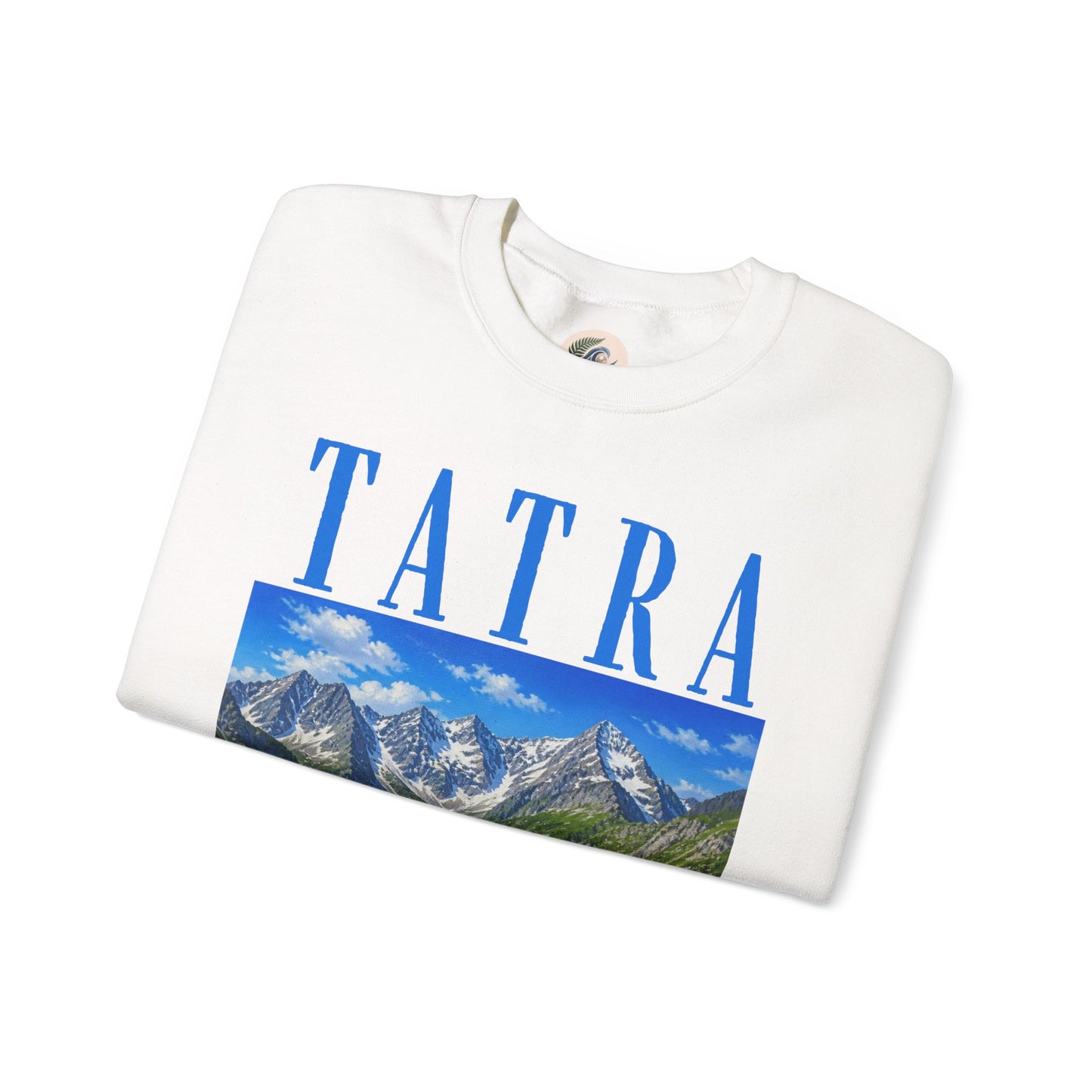 Tatra Mountain Crewneck Sweatshirt — Scenic Alpine Landscape Print