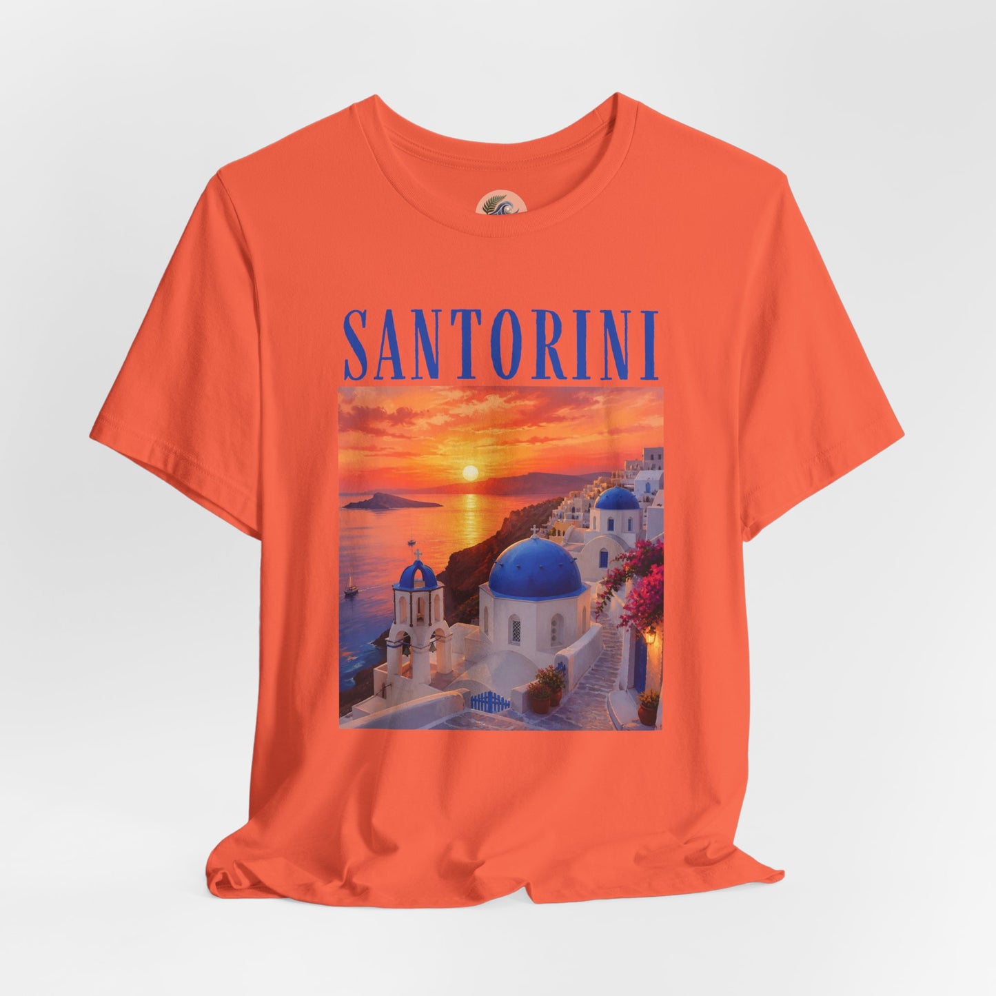 Santorini Sunset Tee — Greek Island Travel T‑Shirt