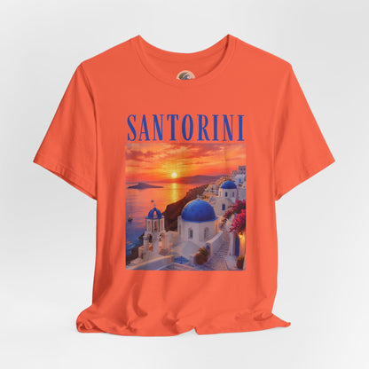 Santorini Sunset Tee — Greek Island Travel T‑Shirt