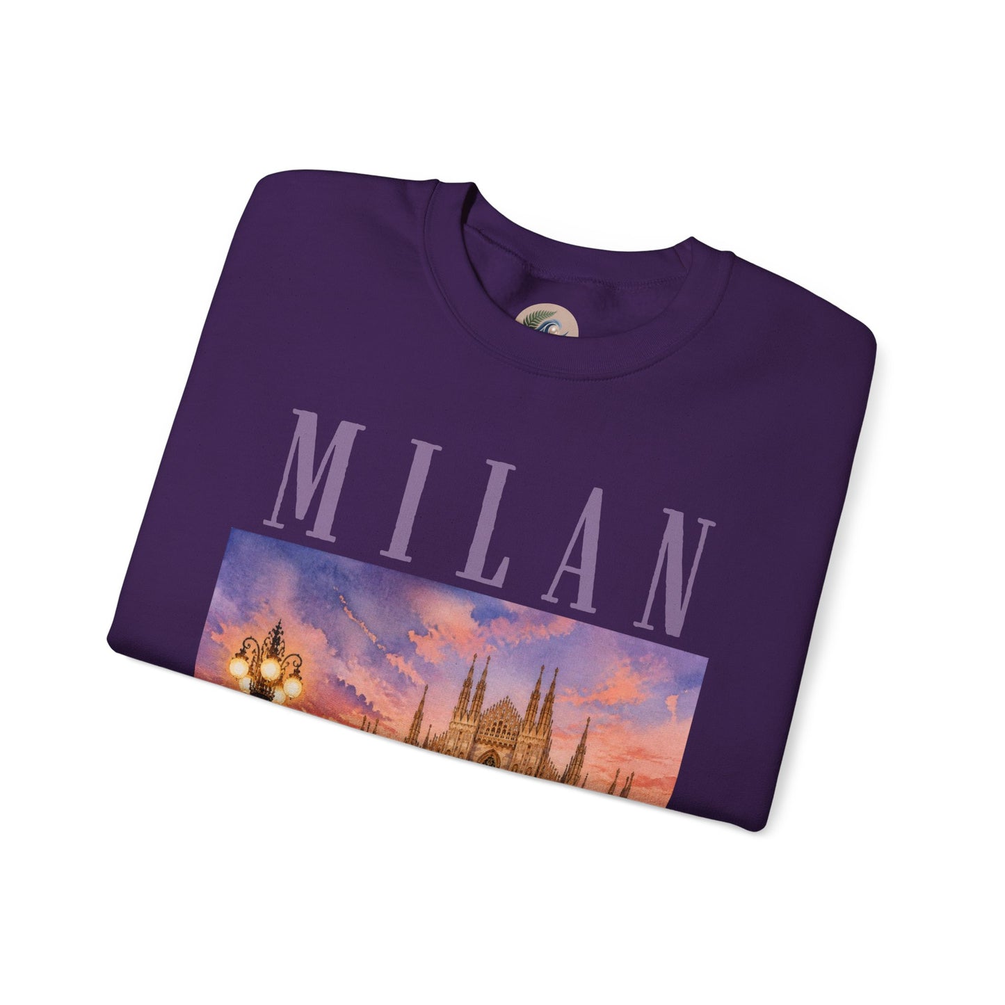 Milan Cathedral Crewneck Sweatshirt – Vintage Travel Cityscape