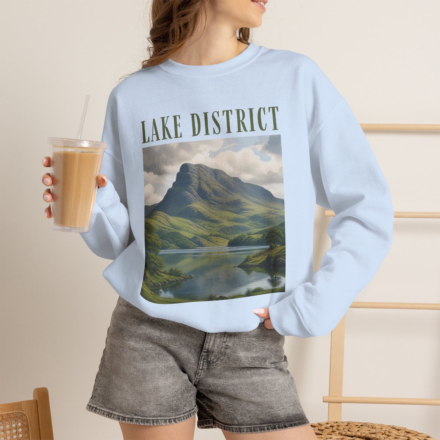 Lake District Scenic Sweatshirt — Vintage Landscape Crewneck