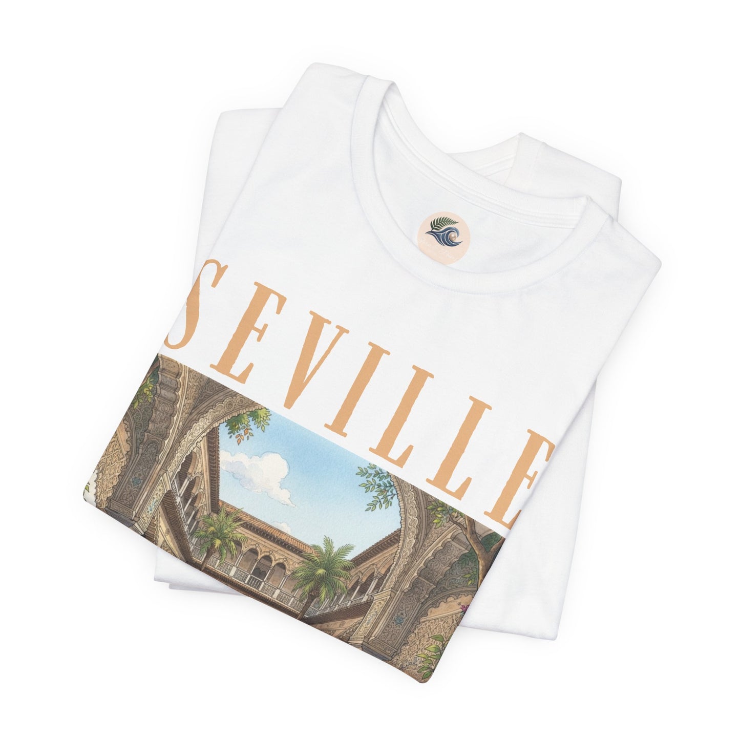 Seville Courtyard Tee — Vintage Andalusian Travel T‑Shirt