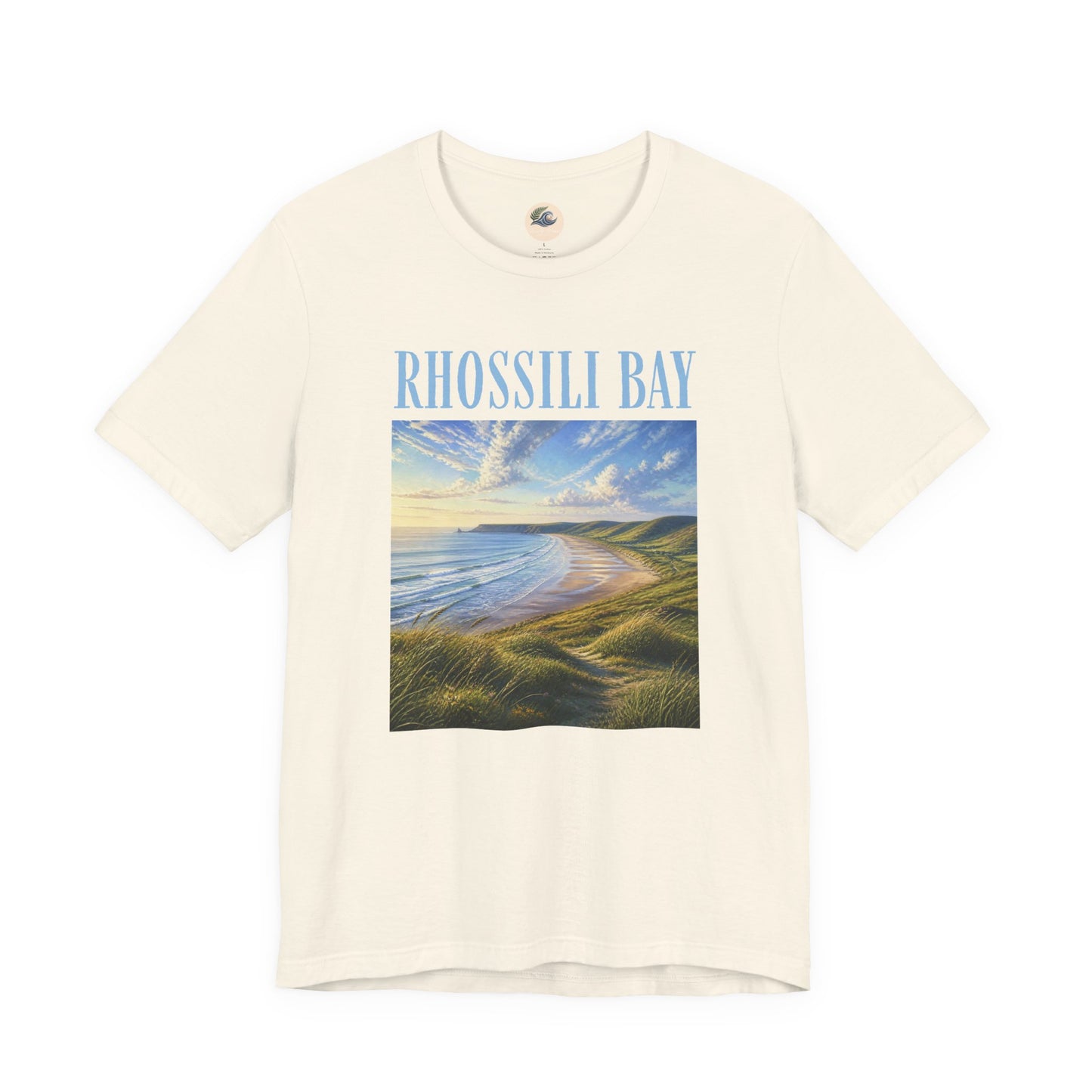 Rhossili Bay Scenic Tee — Coastal Landscape Graphic T-Shirt