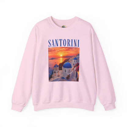 Santorini Sunset Sweatshirt — Greek Island Travel Crewneck