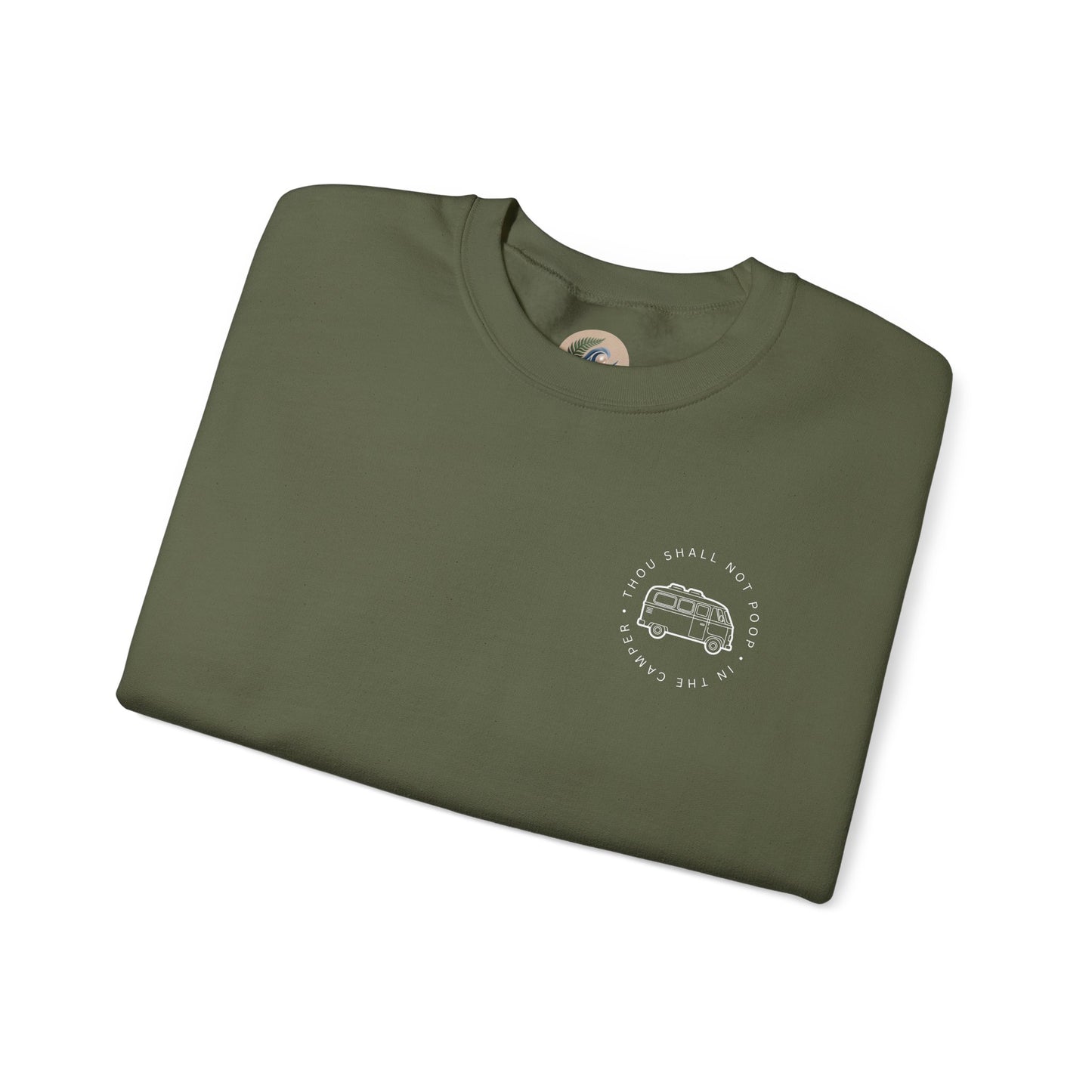 Cozy Camper Crewneck Sweatshirt — Van Life Humour Chest Graphic