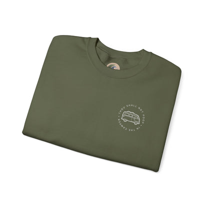 Cozy Camper Crewneck Sweatshirt — Van Life Humour Chest Graphic