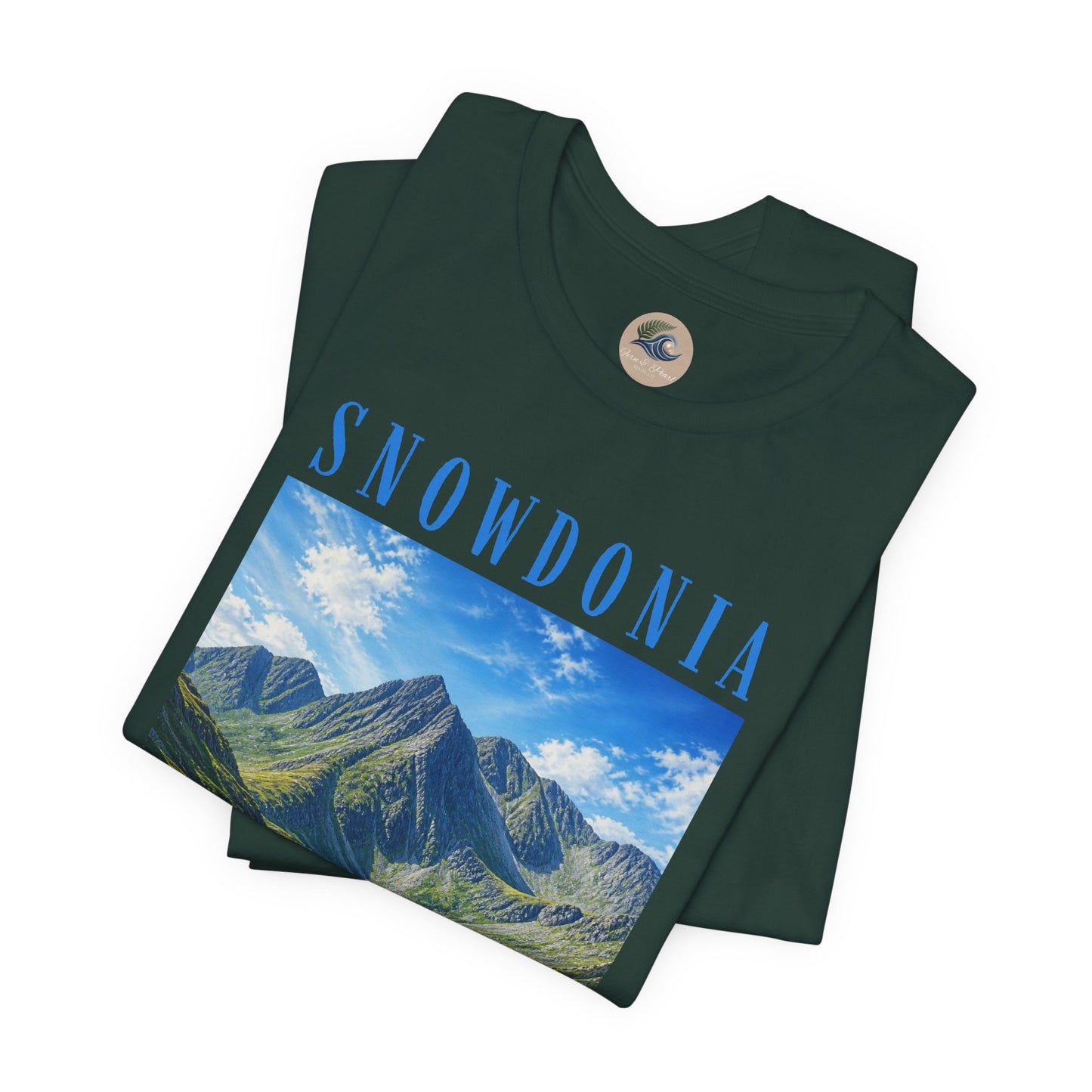 Glyderau Landscape T‑Shirt – Scenic 'SNOWDONIA' Mountain Graphic Tee