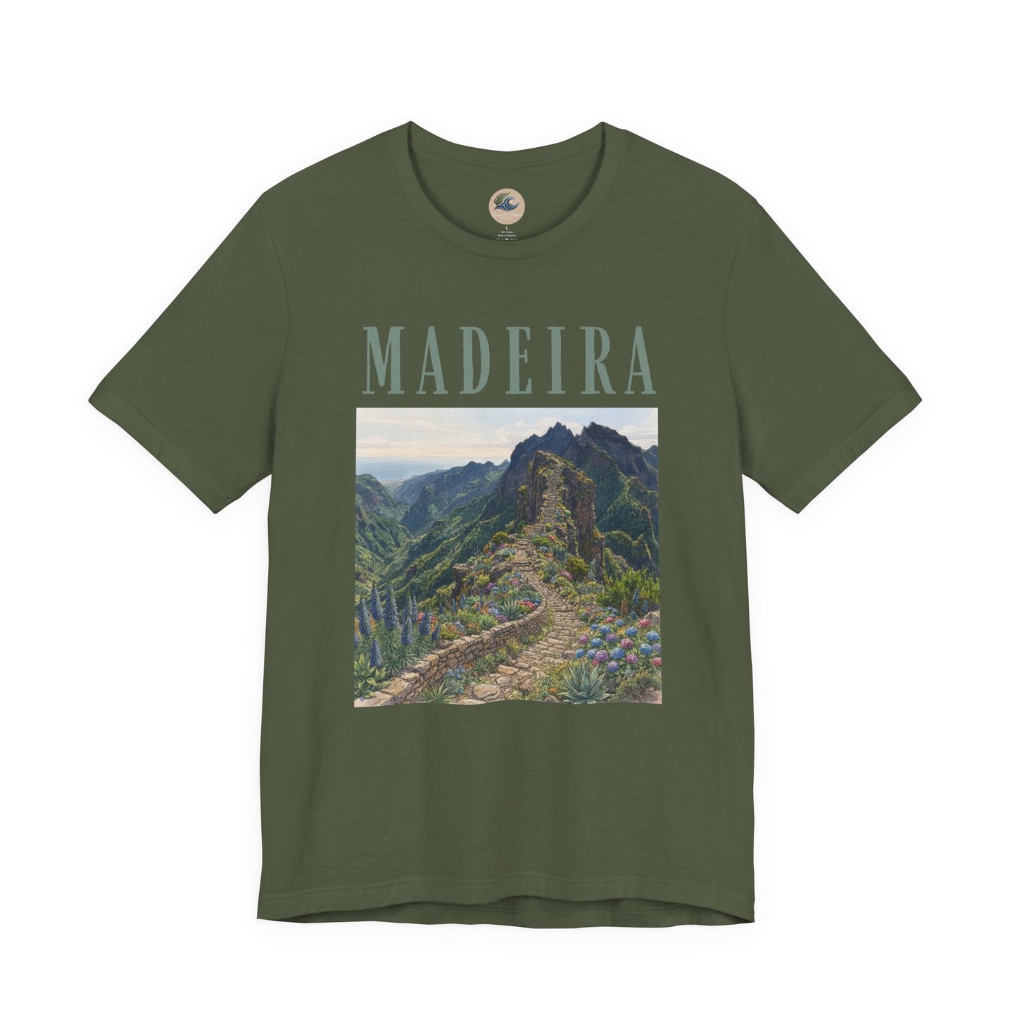 Madeira Stairway to Heaven Scenic Tee - Mountain Landscape Travel T-Shirt